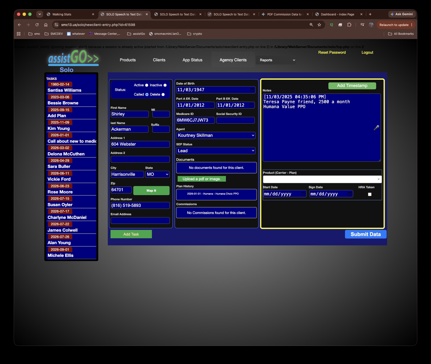Solo Dashboard
